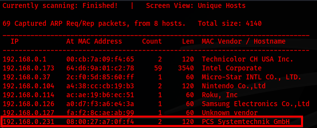 netdiscover